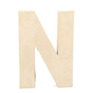 Shamrock Craft Papier Mache Letter N Natural