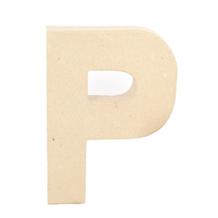 Shamrock Craft Papier Mache Letter P Natural