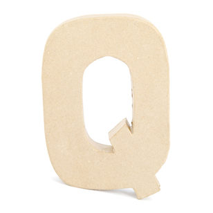 Shamrock Craft Papier Mache Letter Q Natural