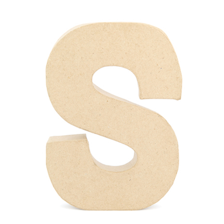 Shamrock Craft Papier Mache Letter S Natural