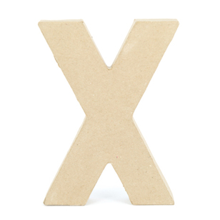 Shamrock Craft Papier Mache Letter X Natural