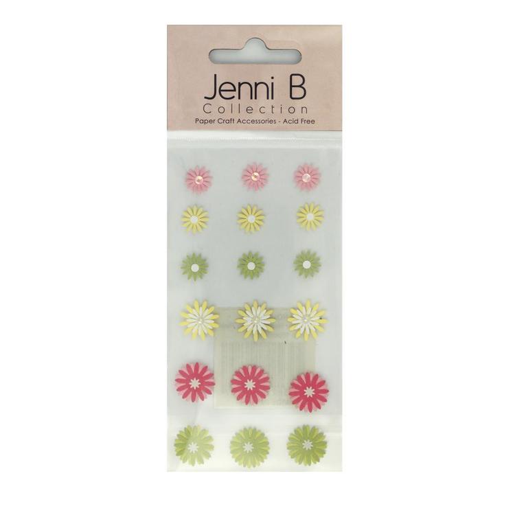 Jenni B Flower Heads Stickers Pink & Lime