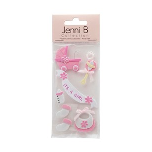 Jenni B It's a Girl Stickers Pink