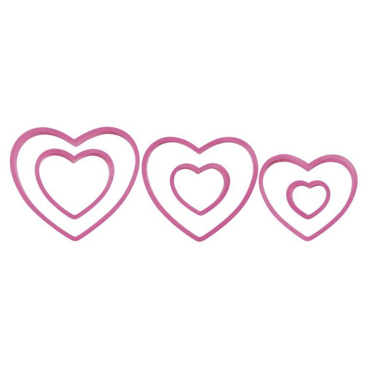 Wilton Cookie Cutter Nesting Heart Pink
