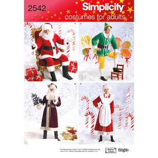 Simplicity Pattern 2542 Adult Christmas Costume