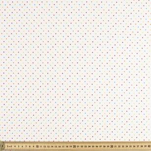 Spots & Stripes Mini Spot 112 cm Cotton Fabric White