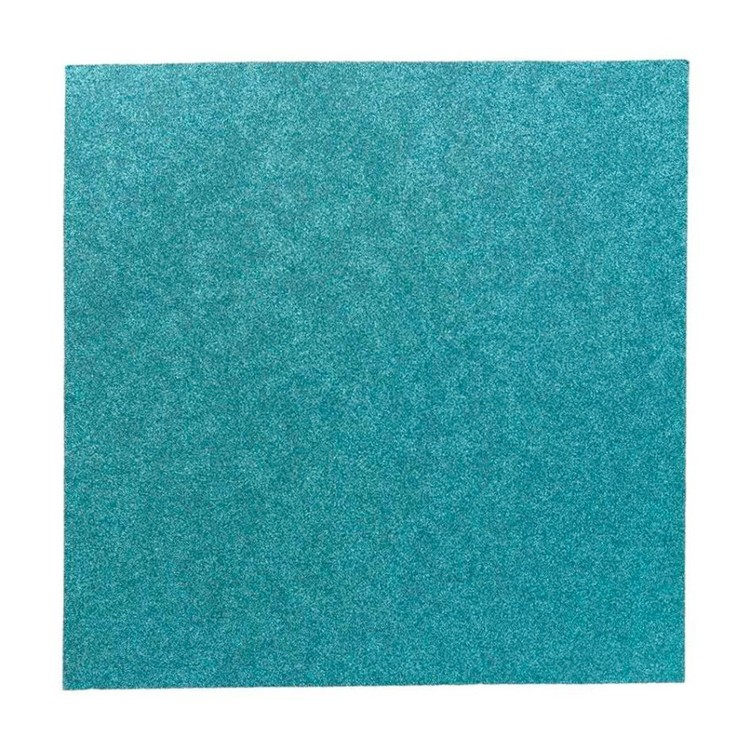 Bella! Glitz Glitter Cardstock Aqua 30 x 30 cm