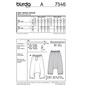 Burda Pattern 7546 Women's & Mens' Pants  6 - 24