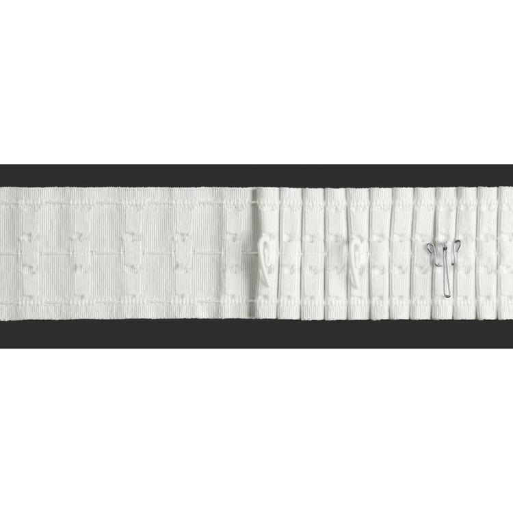 Caprice 3-Pocket Standard 75 mm Curtain Heading Tape White 75 mm
