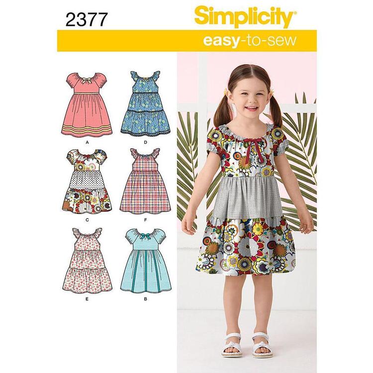 Simplicity Pattern 2377 Girl's Dress  3 - 8