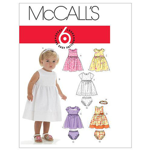 McCall's Pattern M6015 Infants' Lined Dresses Panties & Headband