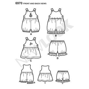 New Look Pattern 6970 Baby Coordinates  Small - Large