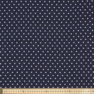 Star Printed 112 cm Montreaux Drill Fabric Navy