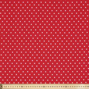 Star Printed 112 cm Montreaux Drill Fabric Red