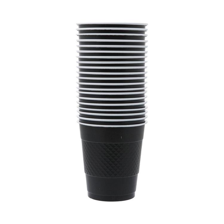 Amscan Black Plastic Cups Black 335 ml