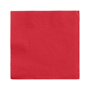 Amscan 2 Ply Red Beverage Napkins Red