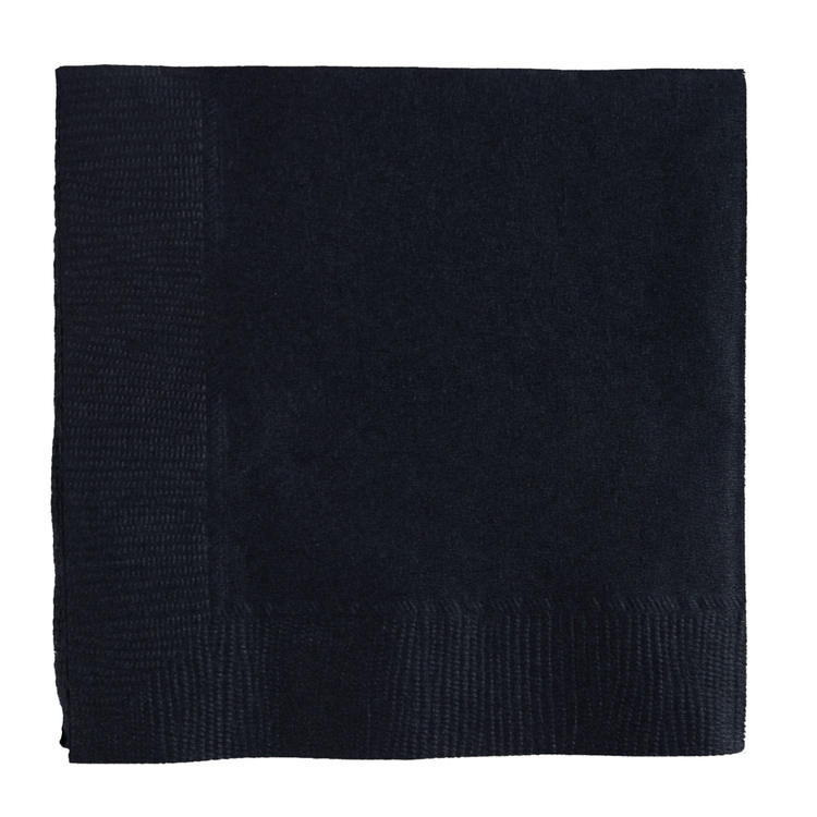 Amscan 2 Ply Black Lunch Napkins