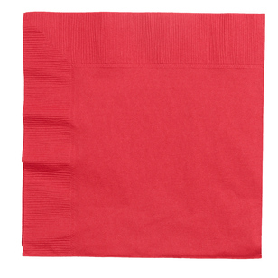 Amscan 2 Ply Red Lunch Napkins Red