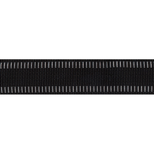 Simplicity Simple Belting Black & Silver 38 mm