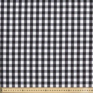 1/2 Inch Wide Gingham 148 cm Poly Cotton Fabric Black