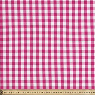 1/2 Inch Wide Gingham 148 cm Poly Cotton Fabric Lipstick