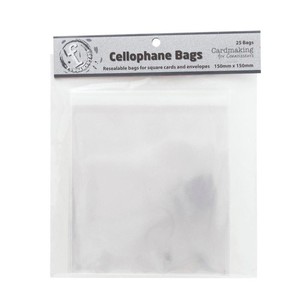 Fundamentals Square Resealable Bags Clear 15 x 15 cm