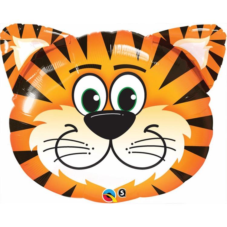 Qualatex Shape Tickled Tiger Foil Balloon Orange & Black
