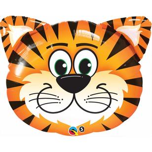 Qualatex Shape Tickled Tiger Foil Balloon Orange & Black