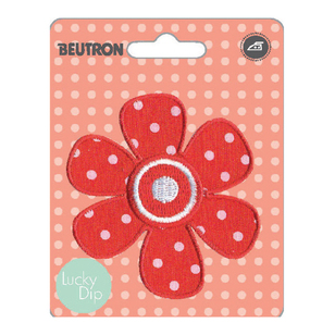 Beutron Spotted Flower Iron On Motif Red