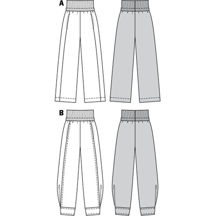 Burda Pattern 7400 Women's Pants  8 - 34