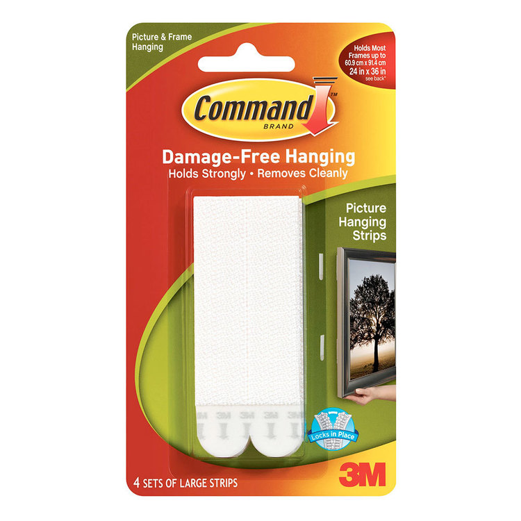 3M Command Large Picture Hanging Strips 4 Pack