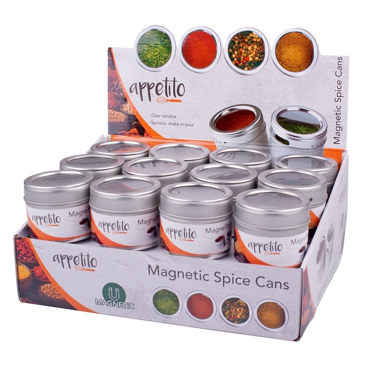 Appetito Magnetic Spice Can Silver