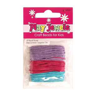 Ribtex Play Jewels Waxed Thread Pink, Lavender & Turquoise 15 m
