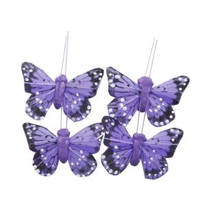 Critters Small Feather Butterfly Purple 4 cm