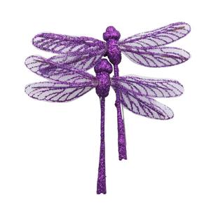 Critters Glitter Dragonfly Purple 8 cm