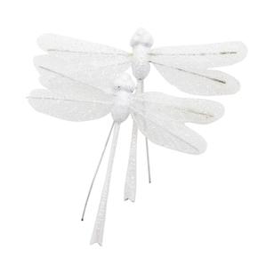 Critters Glitter Dragonfly White 8 cm