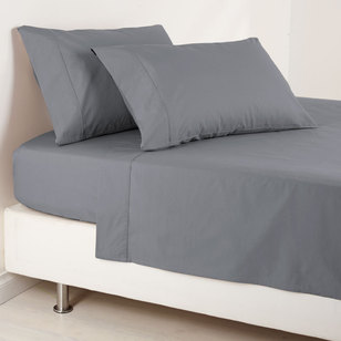 KOO 250 Thread Count Fitted Sheet Charcoal