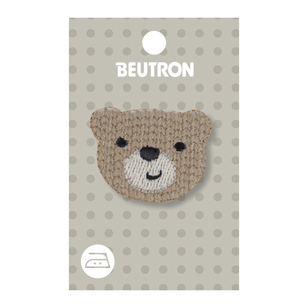 Beutron Knitted Teddy Head Iron On Motif Knitted Teddy Head
