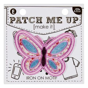 Beutron Butterfly Double Stitch Iron On Motif Multicoloured