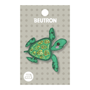 Beutron Sequin Green Turtle Iron On Motif Sequin Green Turtle