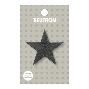 Beutron Star Iron On Motif Black