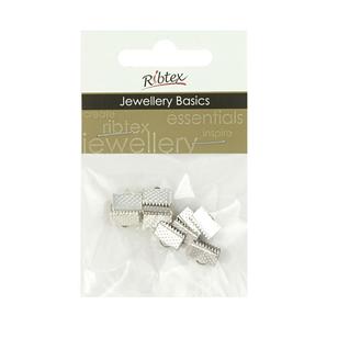 Ribtex Jewellery Basics Ribbon Clamp 10 Pack Silver 10 mm