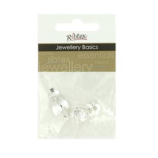 Ribtex Jewellery Basics Clip On Earrings With Holes Silver 12 mm