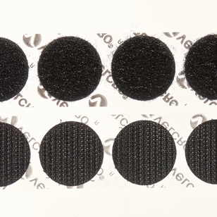 VELCRO® Brand Stick On Dots Black 22 mm x 1 m