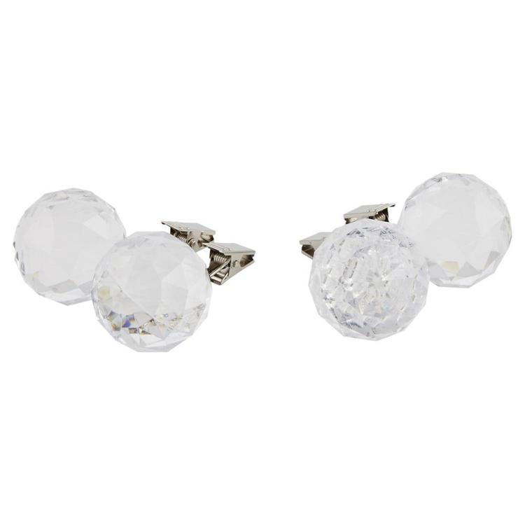 Pizzazz Crystal Table Weights Clear