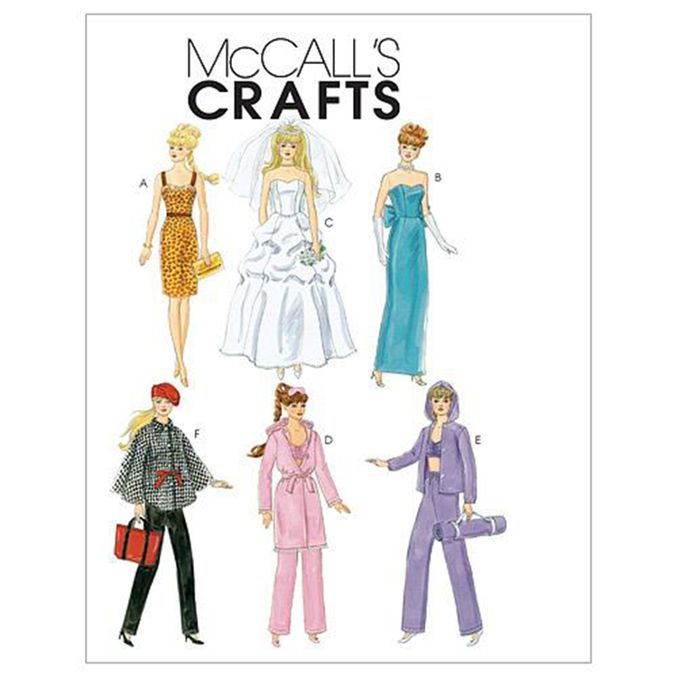 McCall's M6258 Fashion Clothes For 11 1/2" Doll Pattern