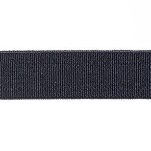Birch Non-Roll Elastic Sold By The Metre Black