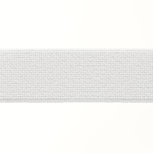 Birch Non-Roll Elastic Sold By The Metre White