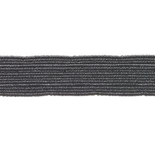 Birch Braided Elastic Sold By The Metre Black