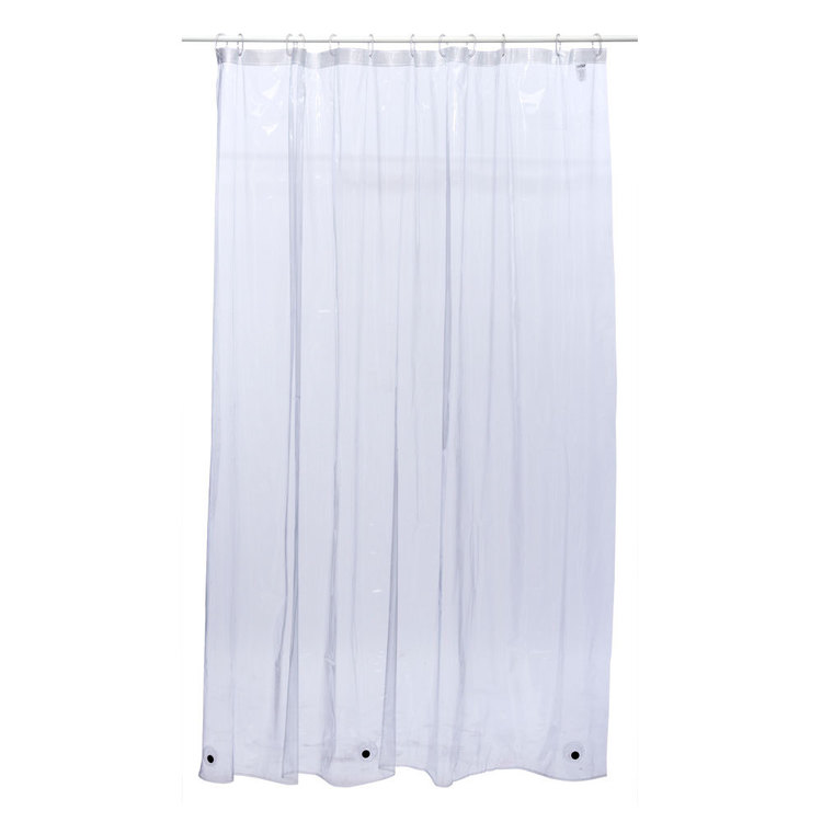 Bath By Ladelle Clear PVC Shower Curtain Clear 180 x 180 cm